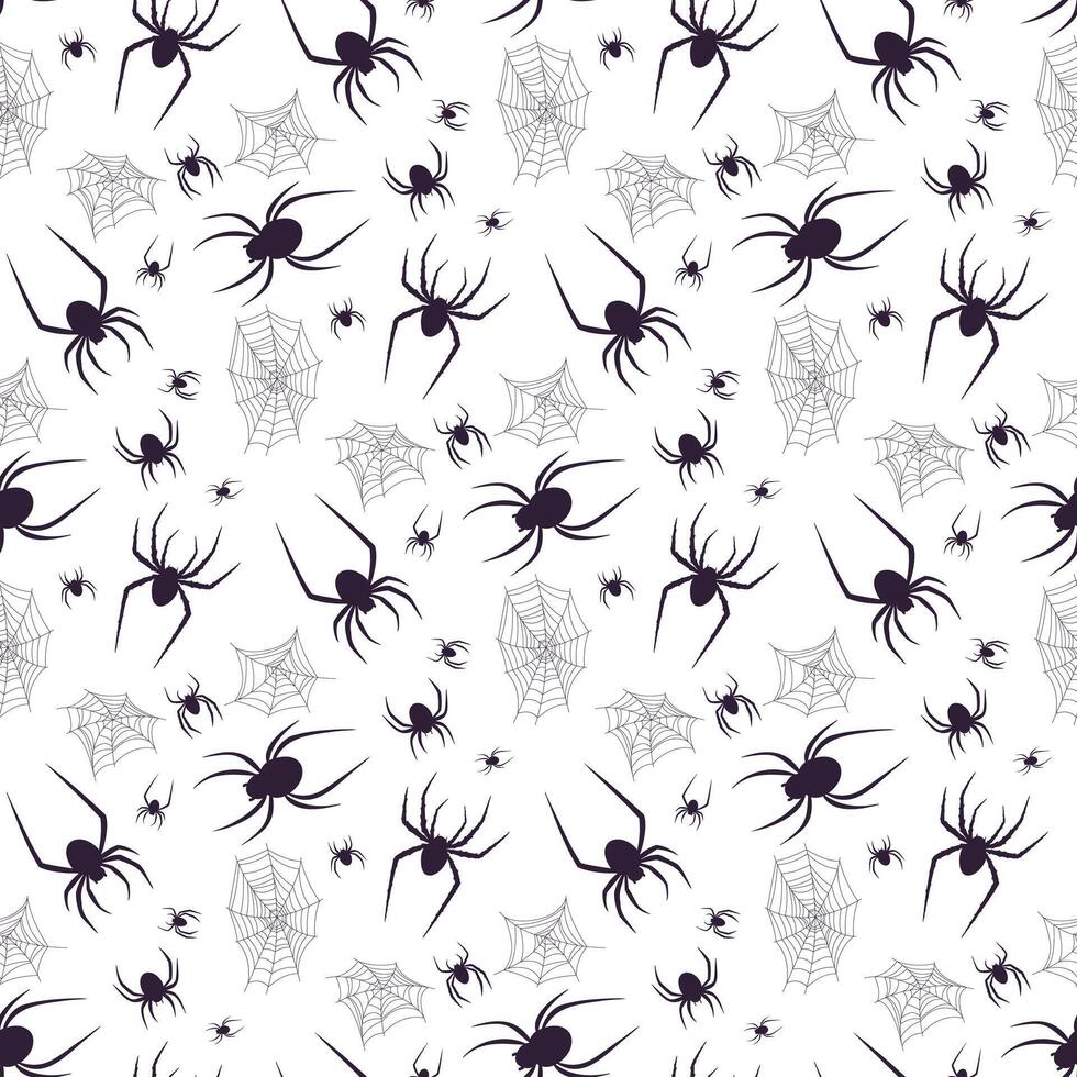 spider seamless pattern vector