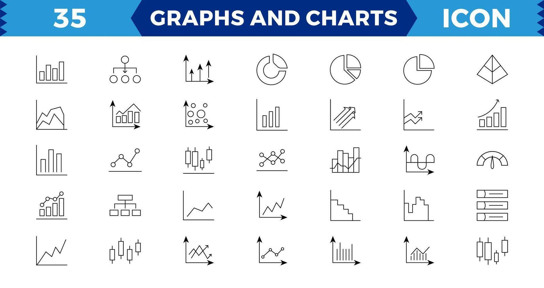 creciente bar grafico píxel Perfecto icono colocar. grafico y diagrama relacionado línea iconos Estadísticas y analítica icono. estadística y datos, cartas diagramas, dinero, abajo o arriba flecha.editable ataque. vector