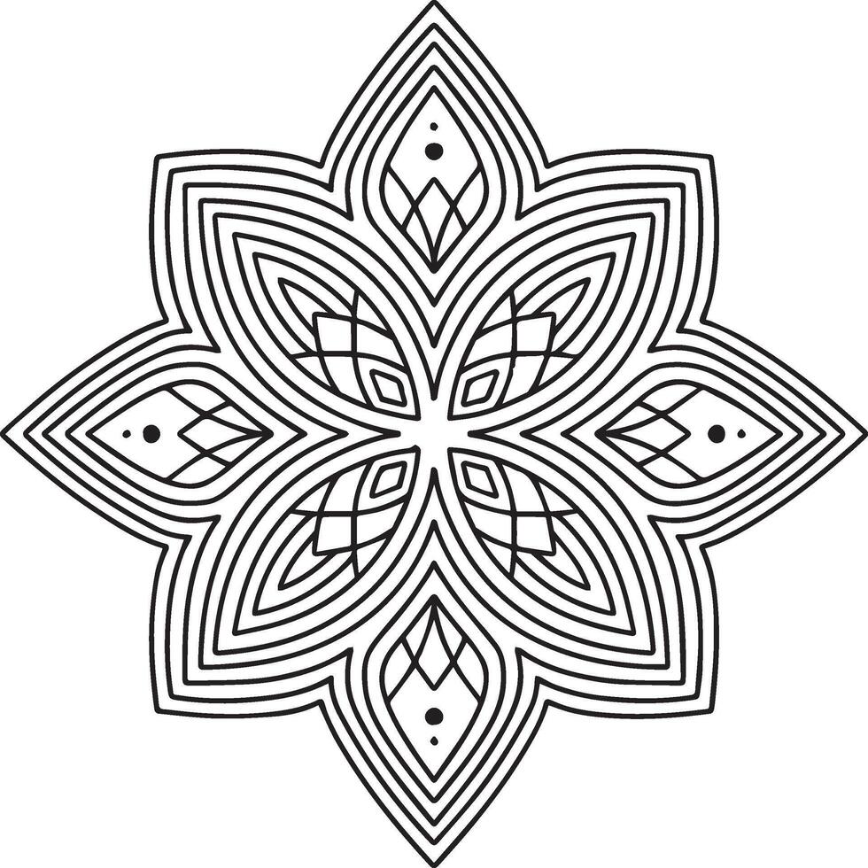 diseño de patrón de mandala sobre fondo blanco vector