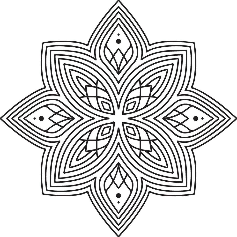 Mandala pattern design on white background vector