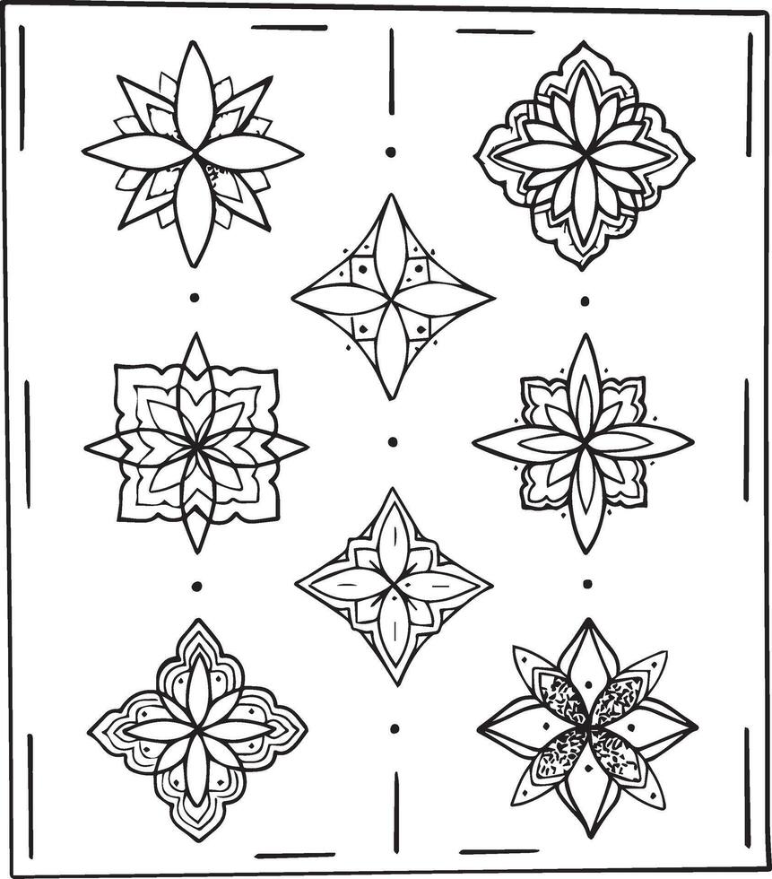 Mandala pattern design on white background vector