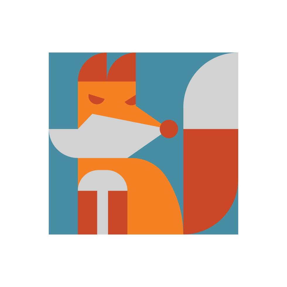 ILLUSTRATION 70 GEOMETRIC FOX ILLUSTRATION vector