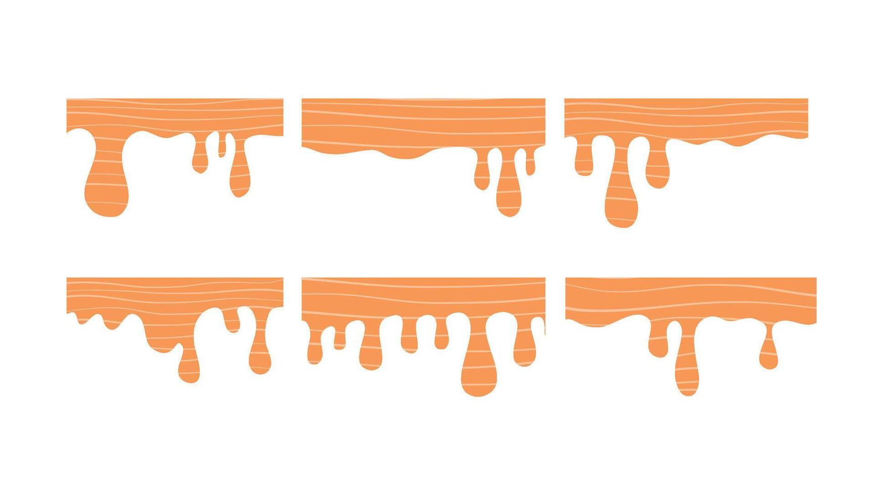 a collection of melting chocolates for your background decoration vector