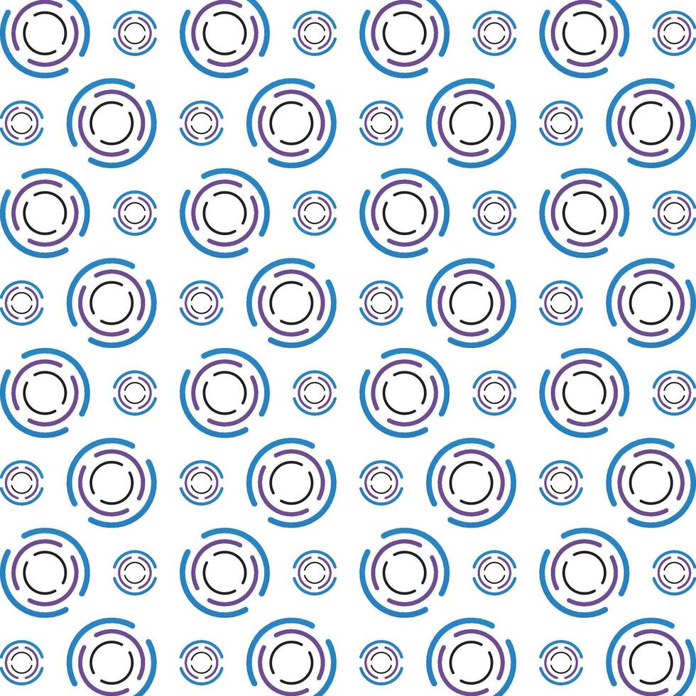 Circle cunning trendy multicolor repeating pattern illustration background design vector