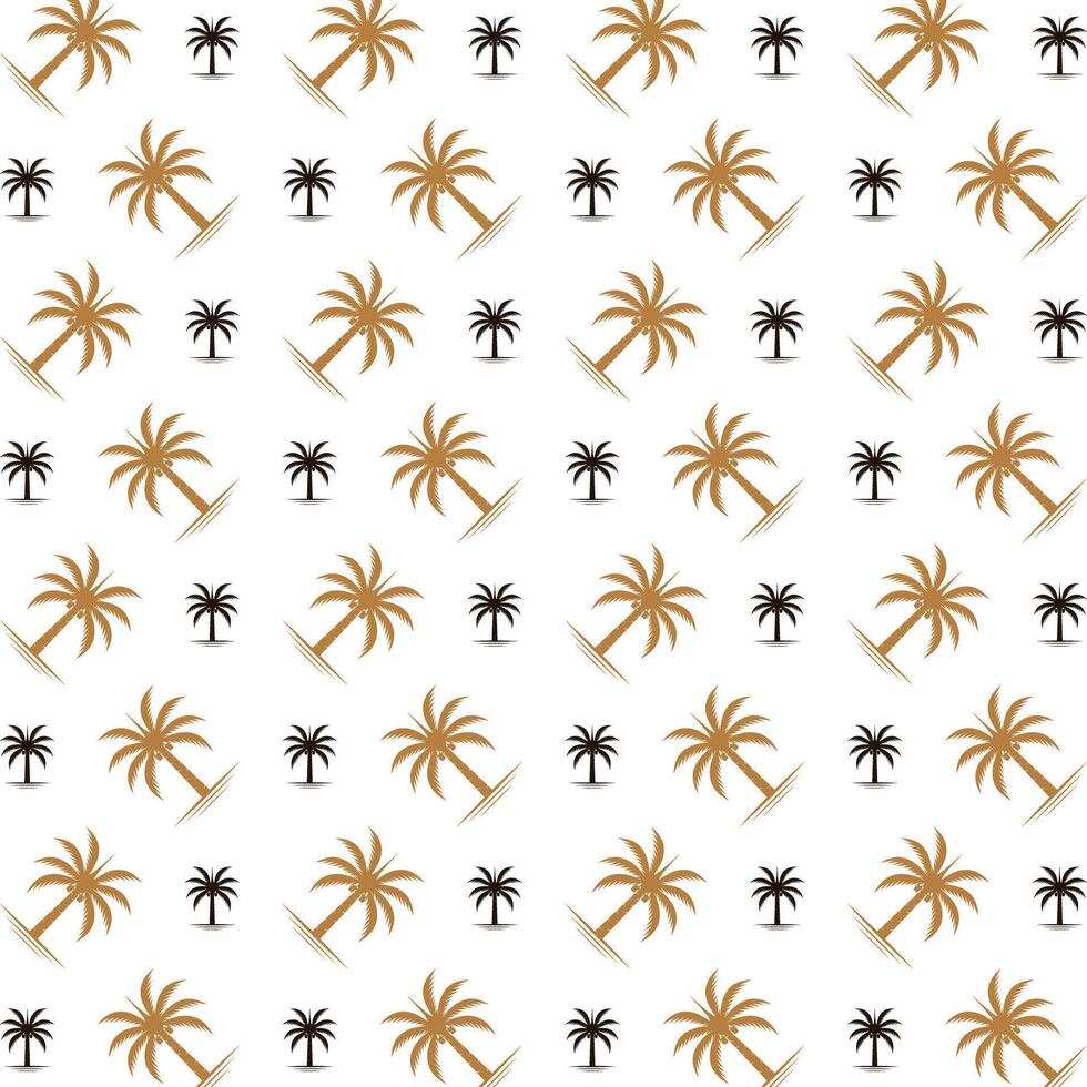 Date palm staggering trendy multicolor repeating pattern illustration background design vector