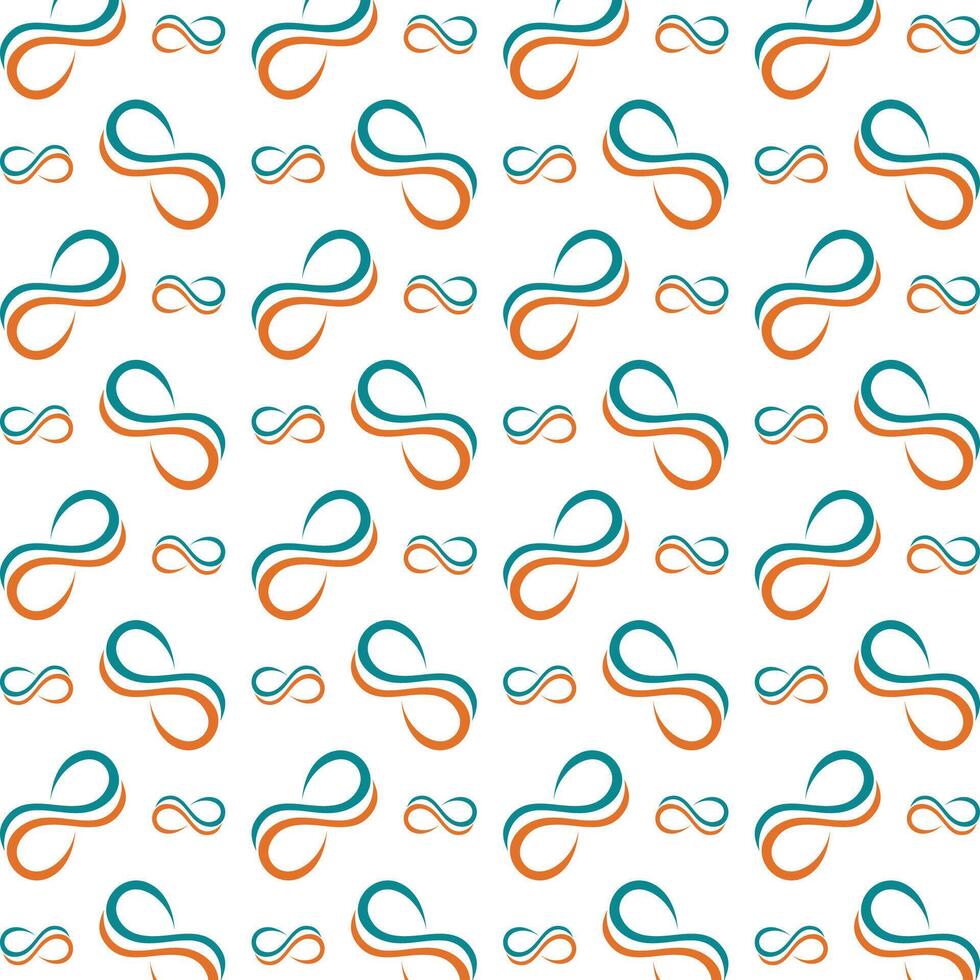 Infinity cunning trendy multicolor repeating pattern illustration background design vector