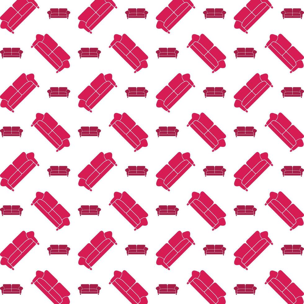 Furniture uncommon trendy multicolor repeating pattern illustration background design vector