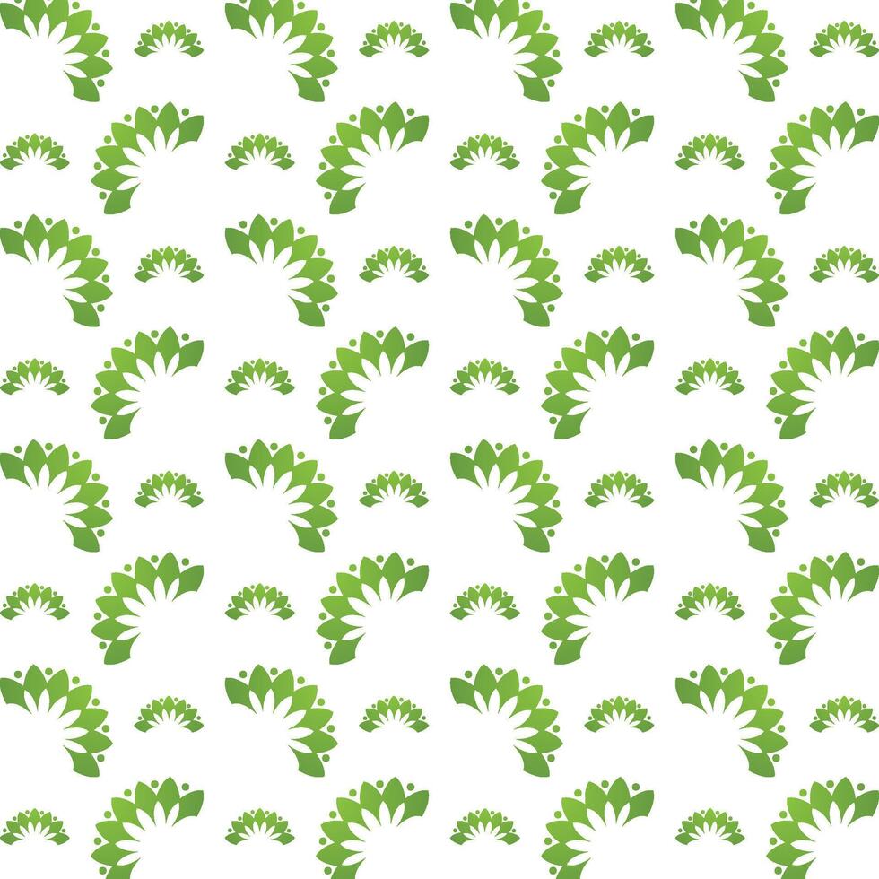 Green Lotus cunning trendy multicolor repeating pattern illustration background design vector