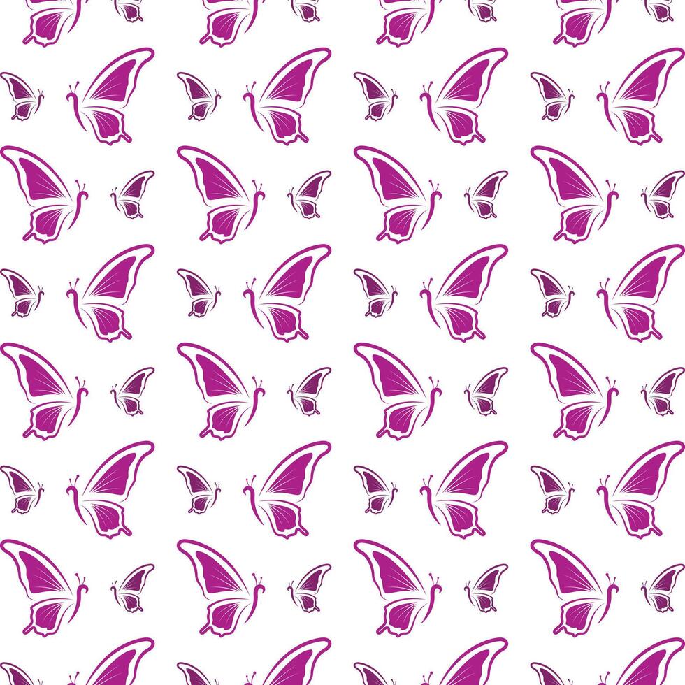 Butterfly ideal trendy multicolor repeating pattern illustration background design vector