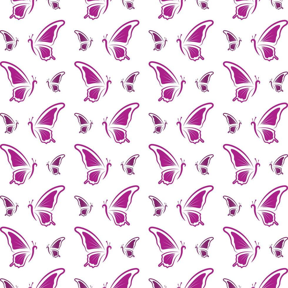 Butterfly ideal trendy multicolor repeating pattern illustration background design vector