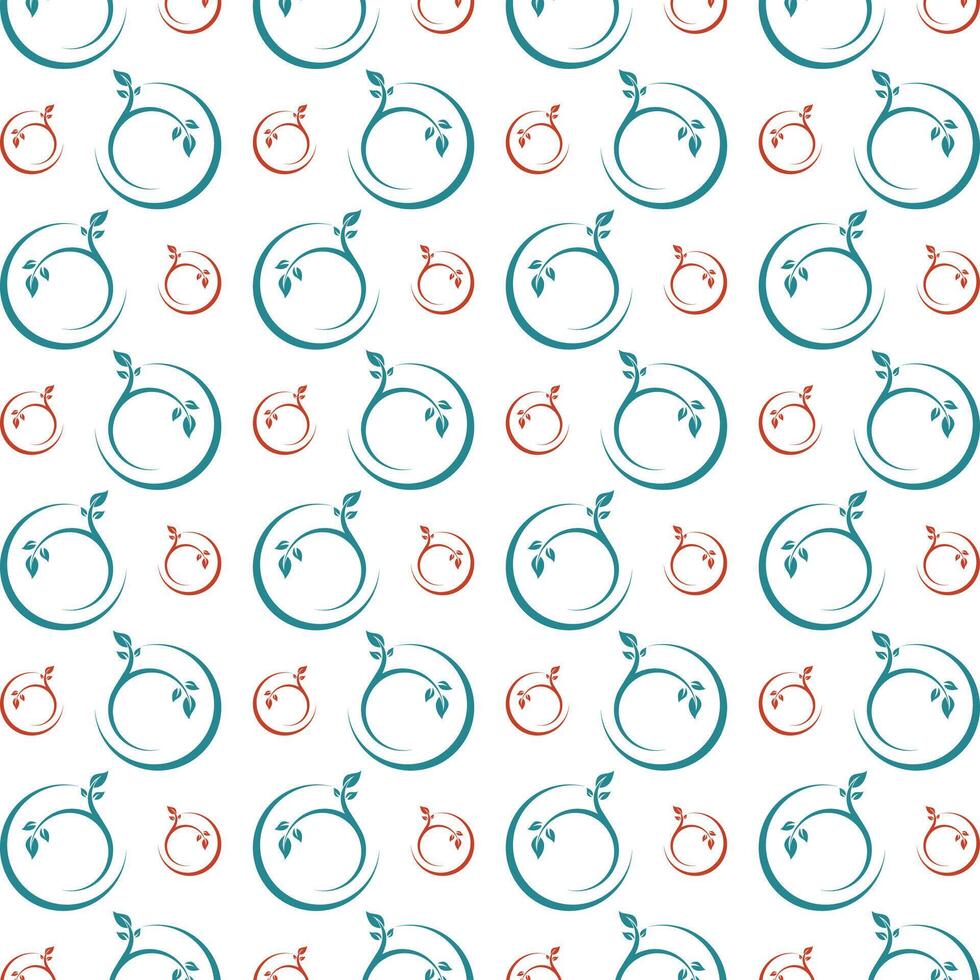 Nature leaf cunning trendy multicolor repeating pattern illustration background design vector