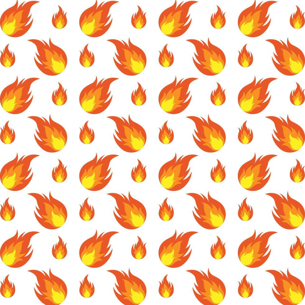 Fire ideal trendy multicolor repeating pattern illustration background design vector