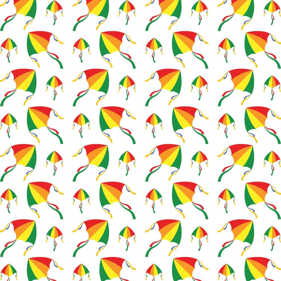 Summer kite ideal trendy multicolor repeating pattern illustration background design vector