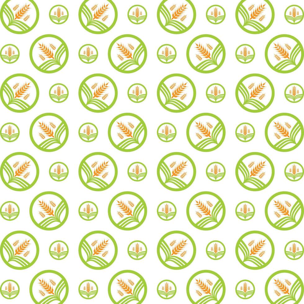 Agriculture usable trendy multicolor repeating pattern illustration background design vector