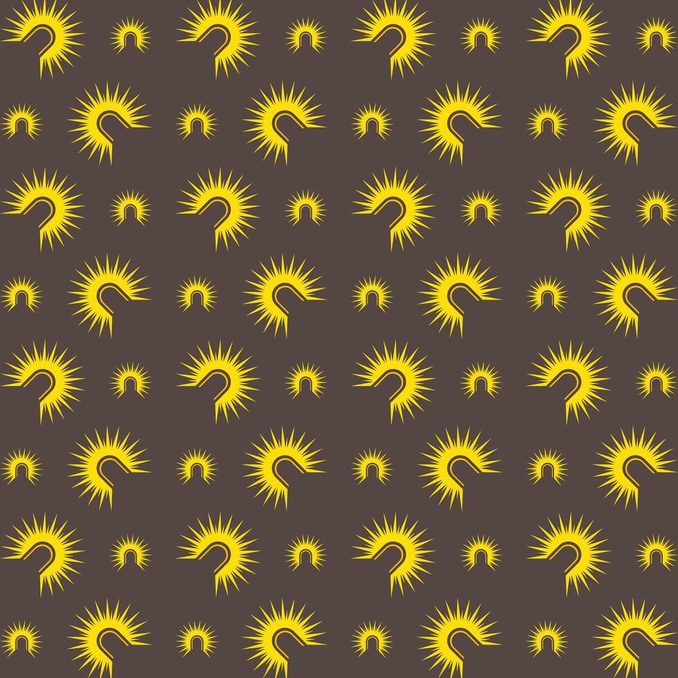 Sun cunning trendy multicolor repeating pattern illustration background design vector