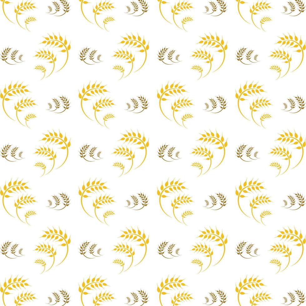 Agriculture wheat crafty trendy multicolor repeating pattern illustration background design vector