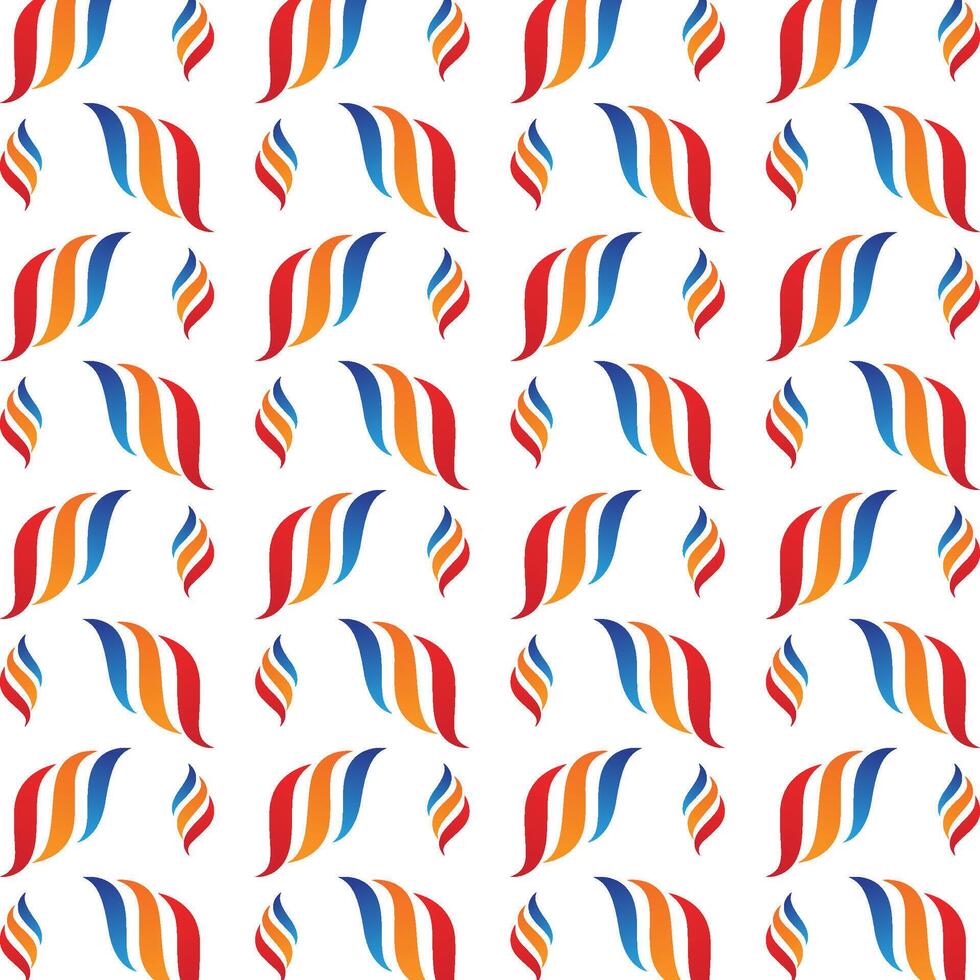 Fire crafty trendy multicolor repeating pattern illustration background design vector