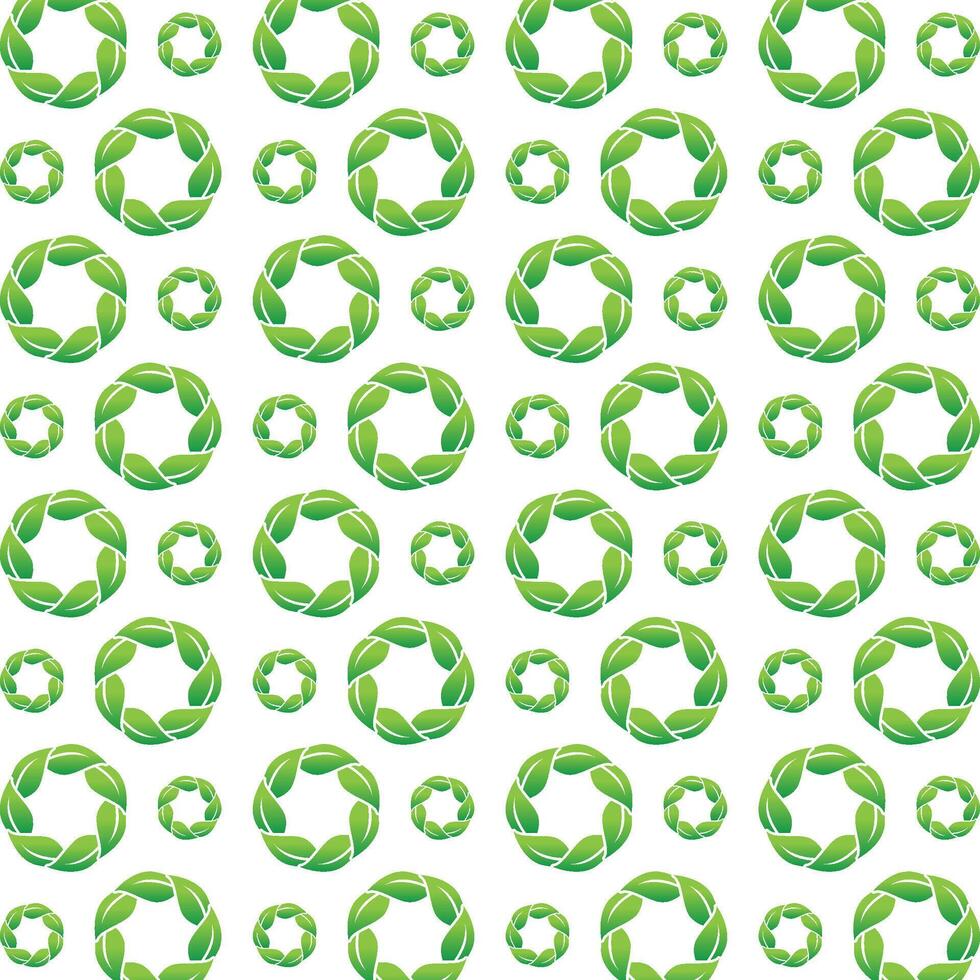 Circle leaf crafty trendy multicolor repeating pattern illustration background design vector