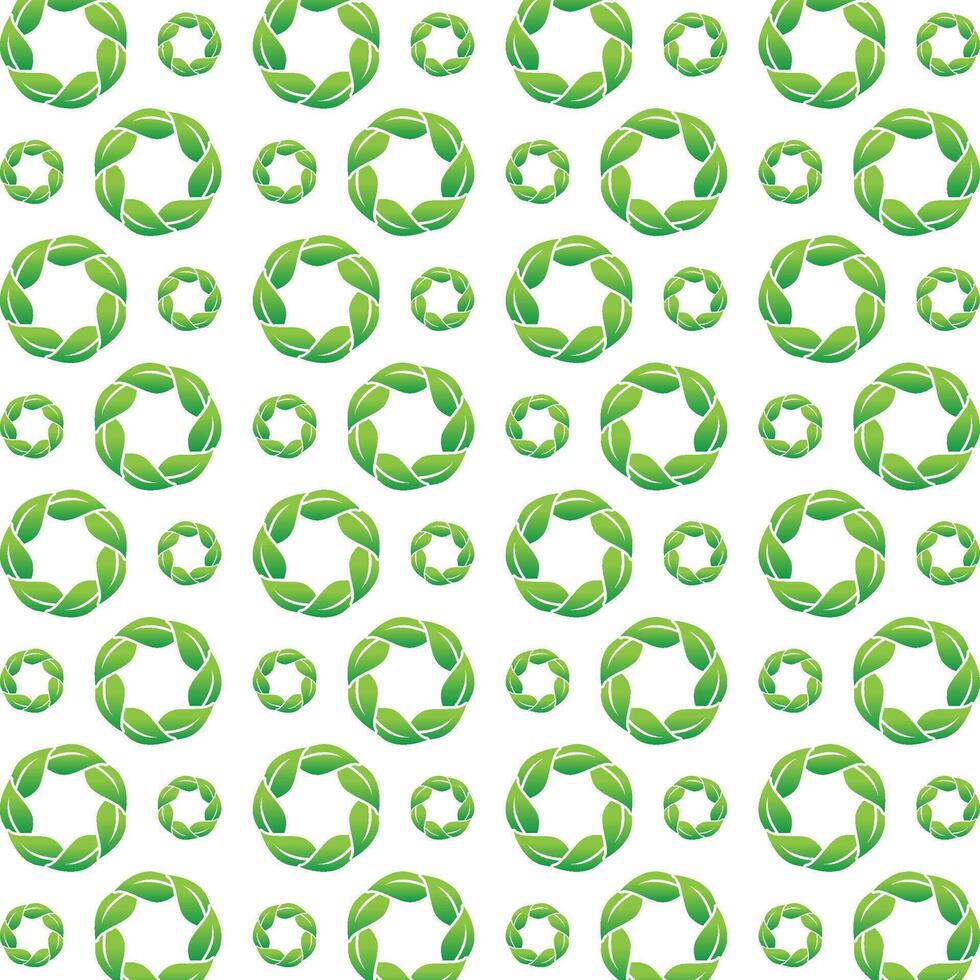 Circle leaf crafty trendy multicolor repeating pattern illustration background design vector