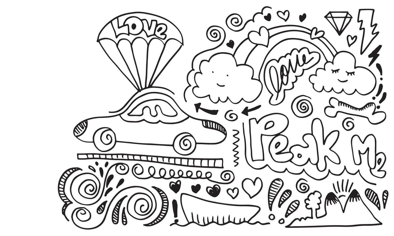 Creative art doodles hand drawn Design illustration.business concept illustration and it can also be for wall graffiti art. vector