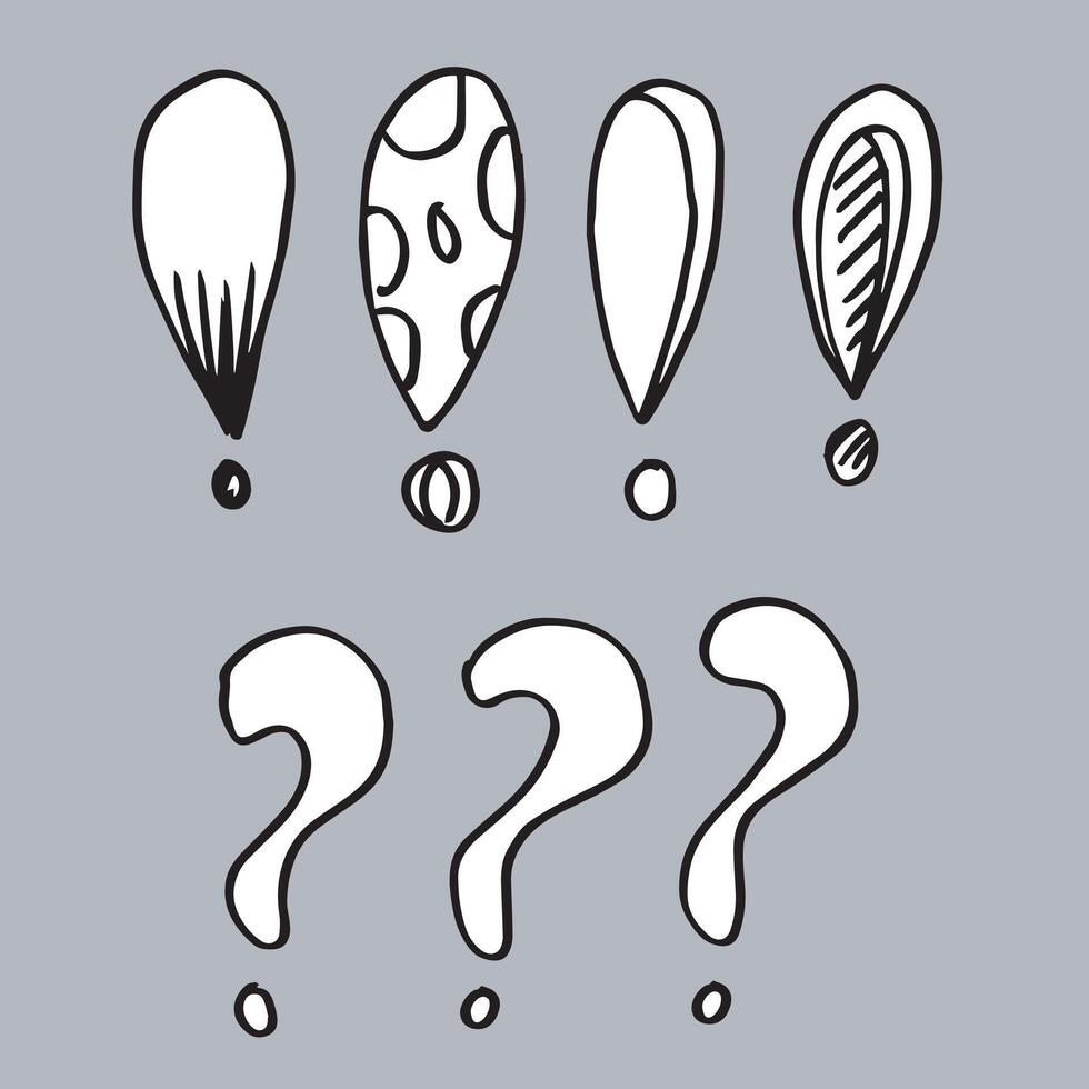 Image of question mark and exclamation mark icon on white background. vector