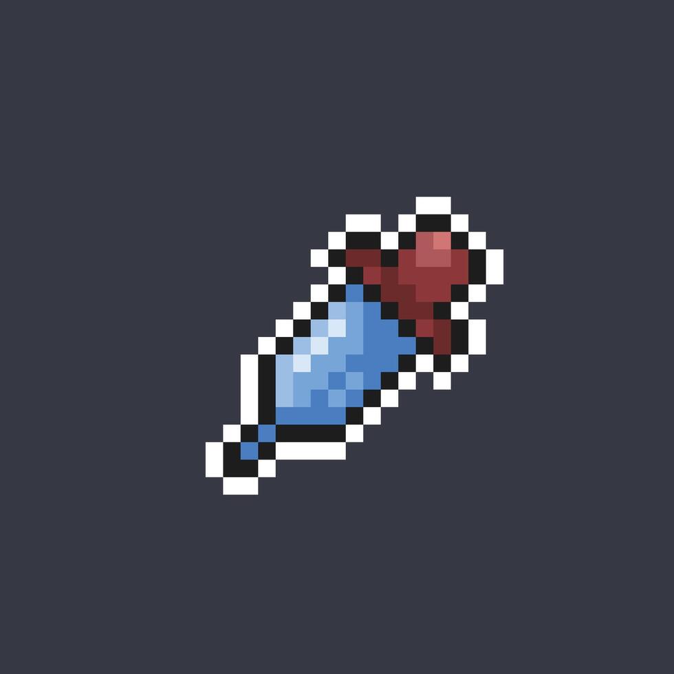 dropper tool in pixel art style vector