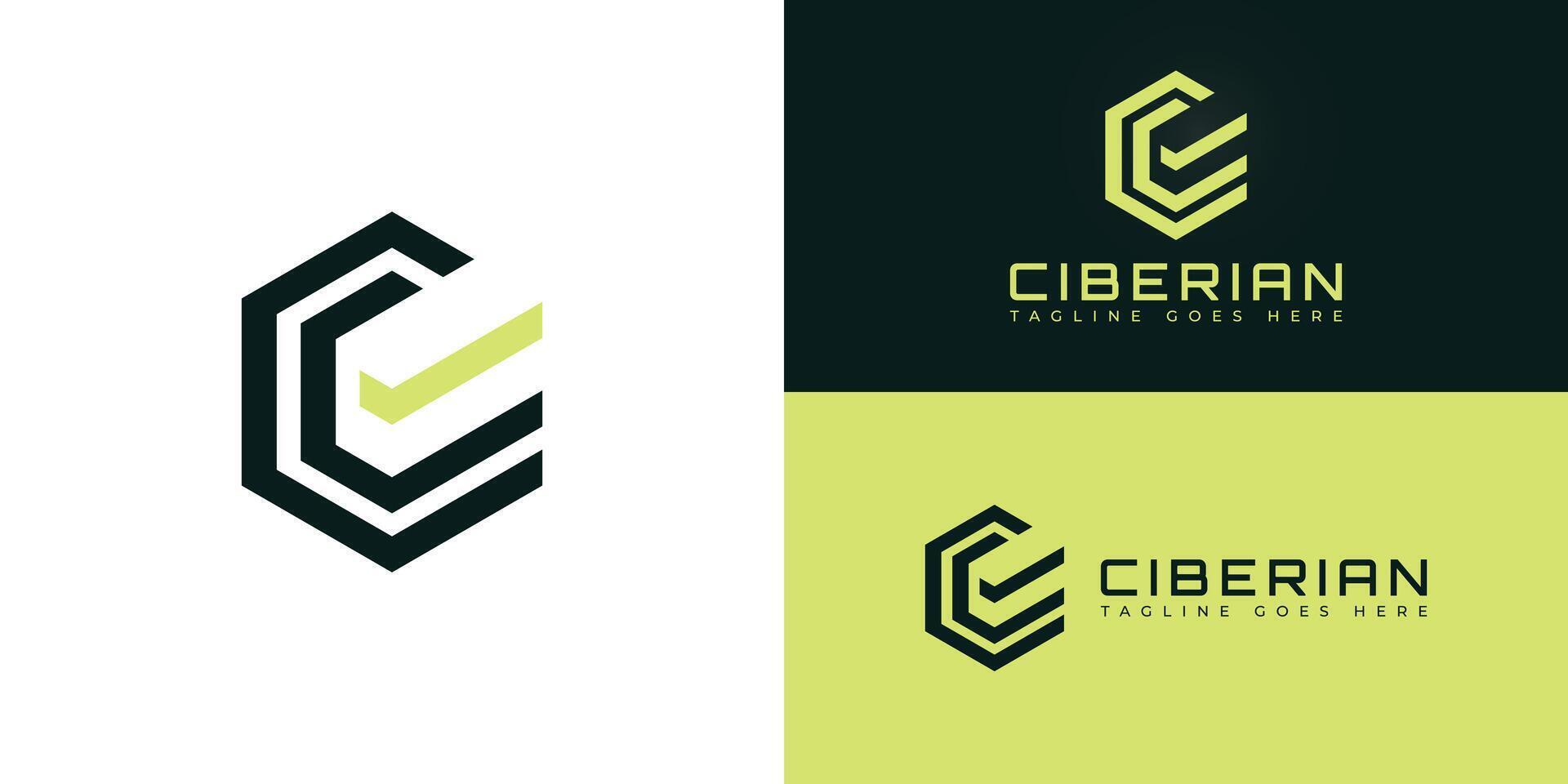 resumen inicial hexágono letra C o cc logo en profundo verde color aislado en múltiple antecedentes colores. el logo es adecuado para ciber seguridad empresa logo diseño inspiración plantillas. vector