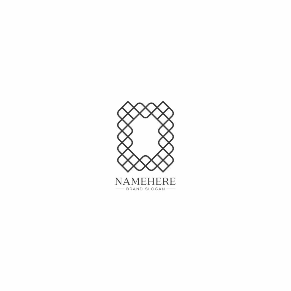 Creative letter O logo frame design template vector