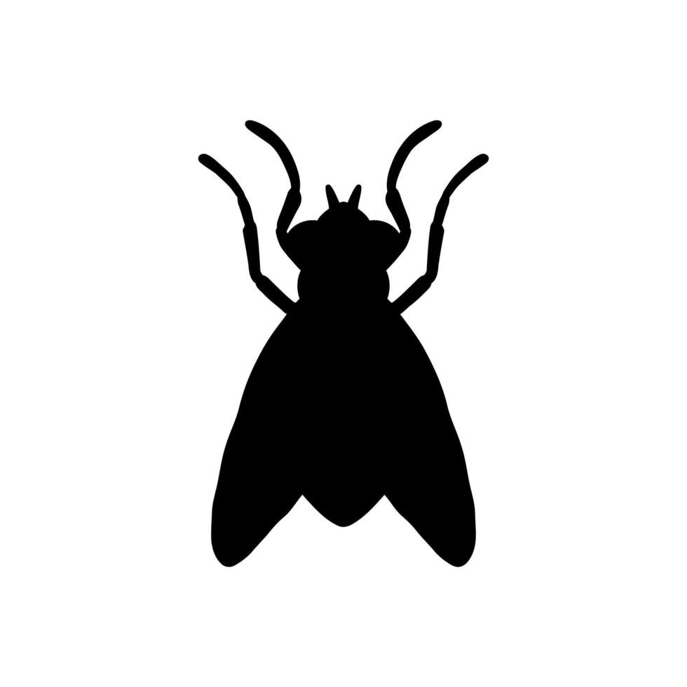 flt silhouette illustration. Fly icon isolated on white background. Flat fly icon symbol sign from modern animals collection for mobile concept and web apps design vector