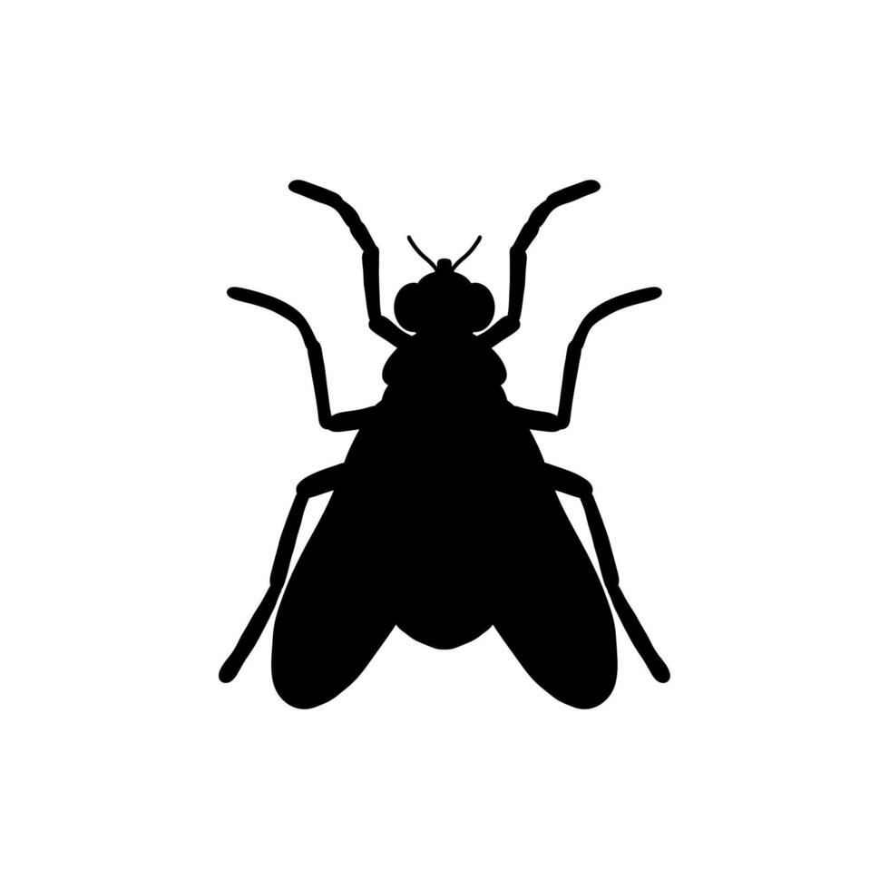 flt silhouette illustration. Fly icon isolated on white background. Flat fly icon symbol sign from modern animals collection for mobile concept and web apps design vector
