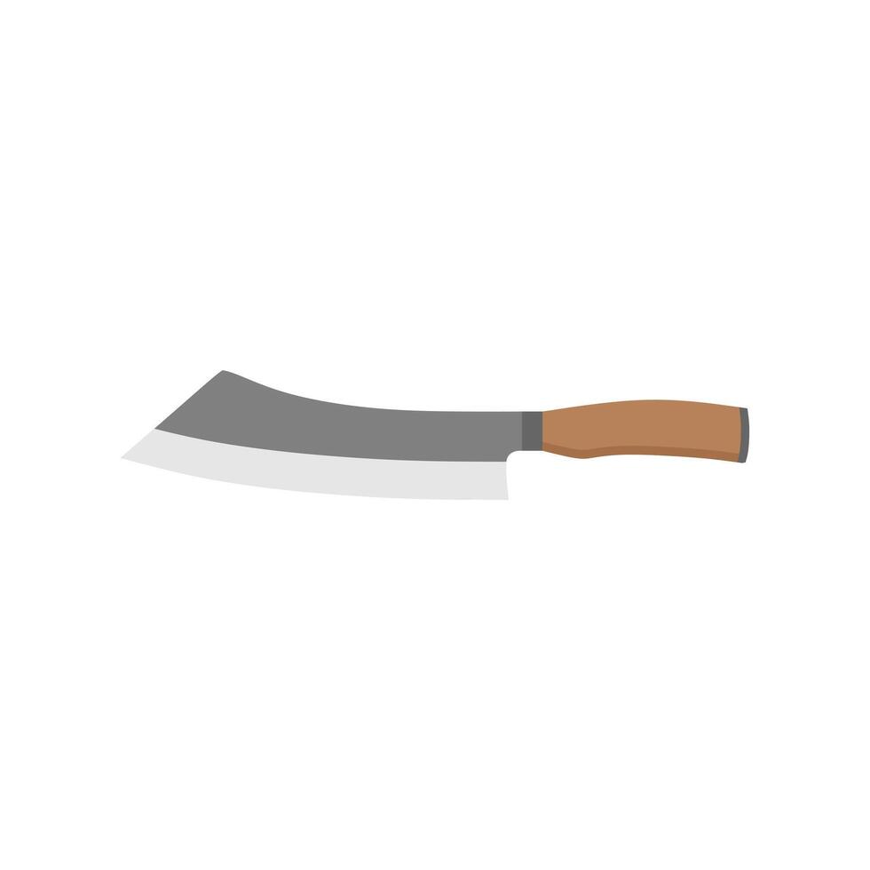 hakata bocho o bunka bocho. japonés cocina cuchillo plano diseño ilustración aislado en blanco antecedentes. tradicional japonés cocina cuchillo con un acero espada y de madera manejar. vector