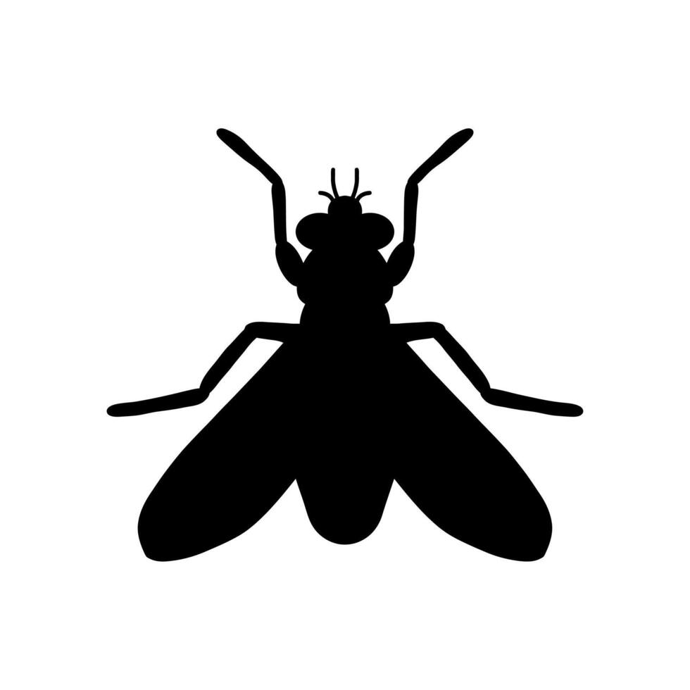 flt silhouette illustration. Fly icon isolated on white background. Flat fly icon symbol sign from modern animals collection for mobile concept and web apps design vector