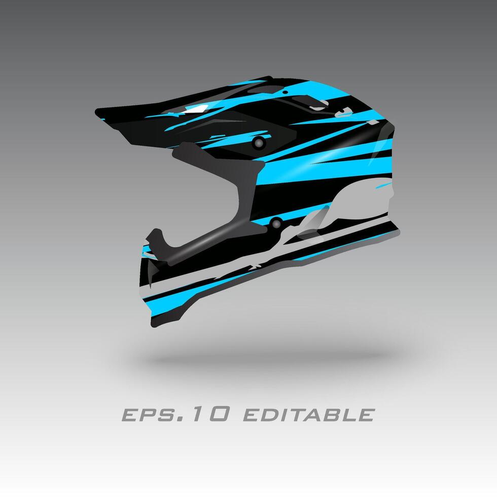 motocross casco librea envolver diseño vector