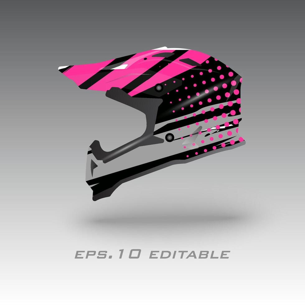 motocross casco librea envolver diseño vector