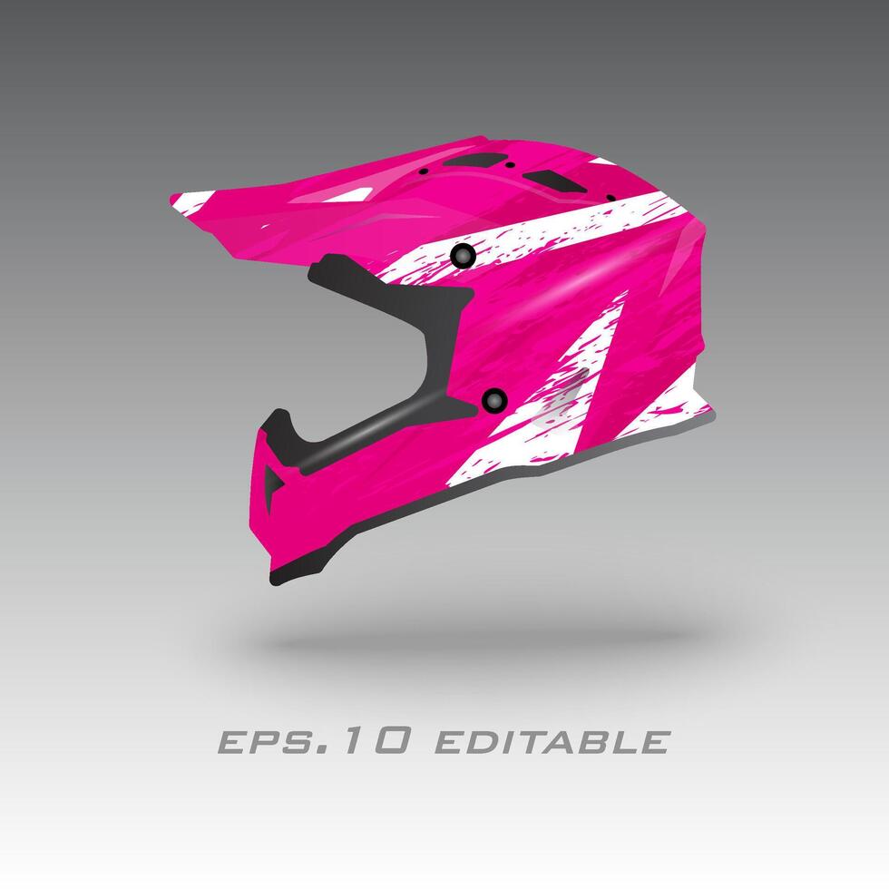 motocross casco librea envolver diseño vector