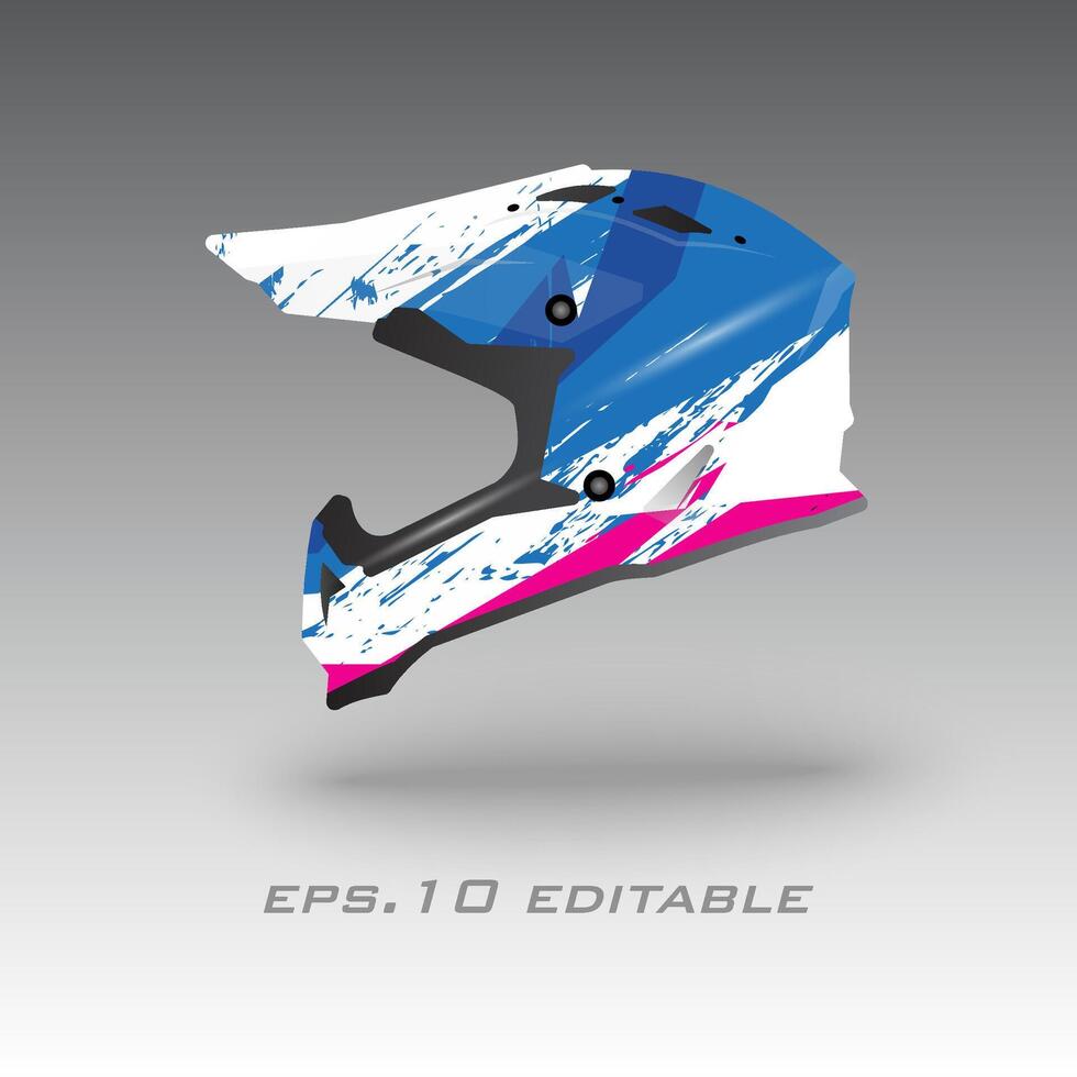 motocross casco librea envolver diseño vector