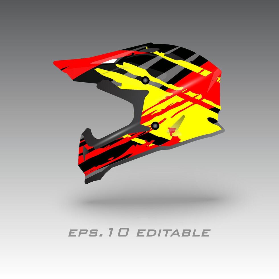 motocross casco librea envolver diseño vector