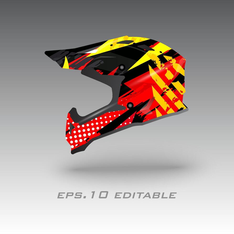 motocross casco librea envolver diseño vector