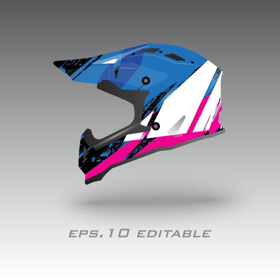 motocross casco librea envolver diseño vector