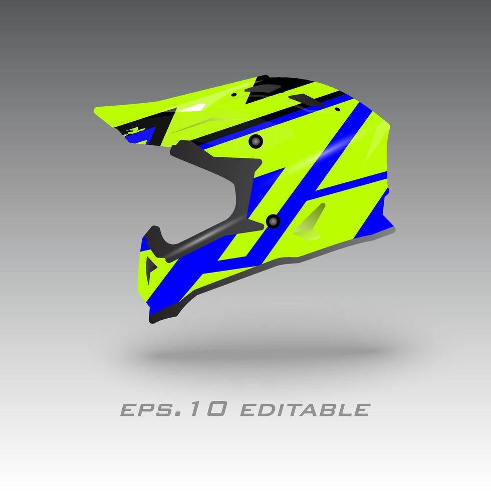 Motocross bike helmet wrap design eps.10 vector