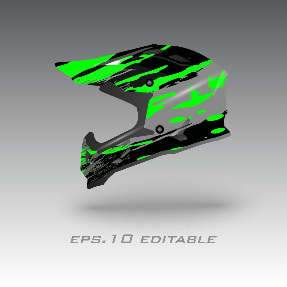 motocross bicicleta casco envolver diseño eps.10 vector