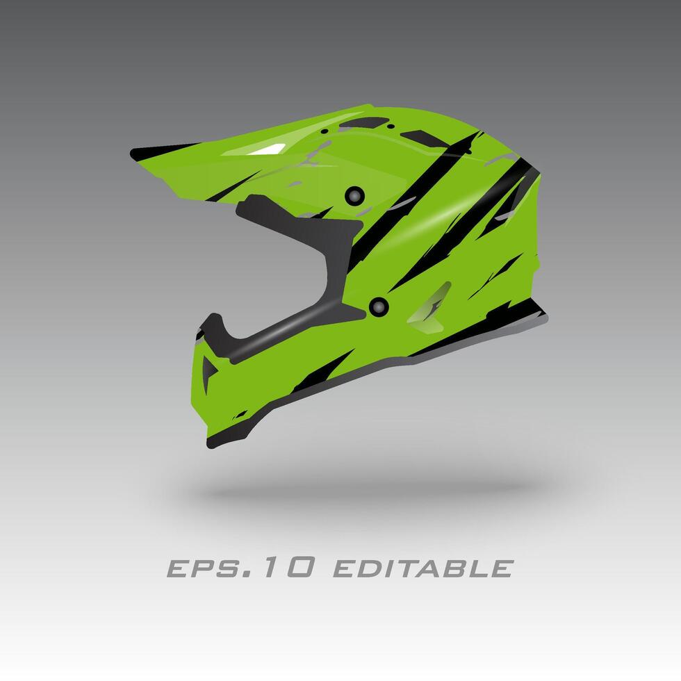 Motocross bike helmet wrap design eps.10 vector