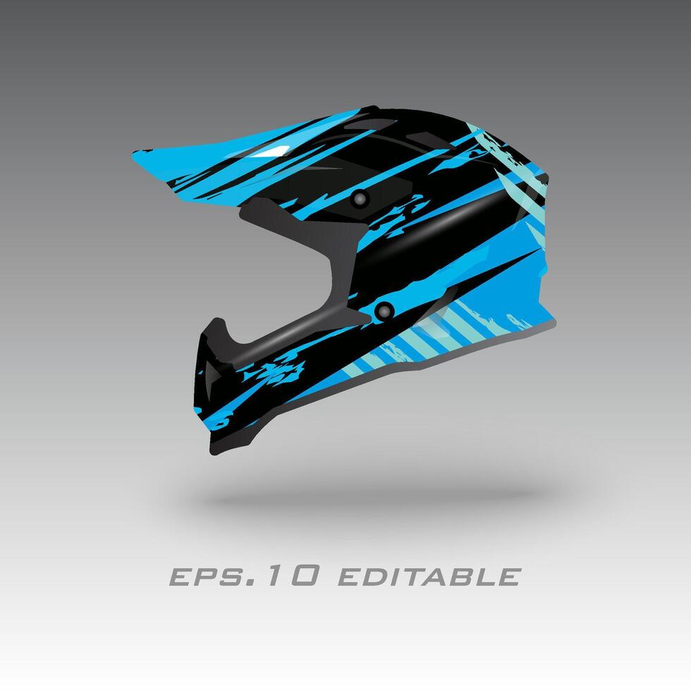 Motocross bike helmet wrap design eps.10 vector