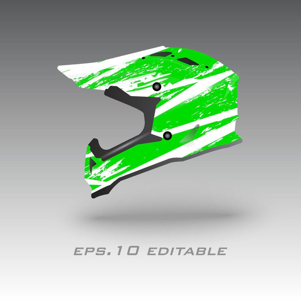 Motocross bike helmet wrap design eps.10 vector