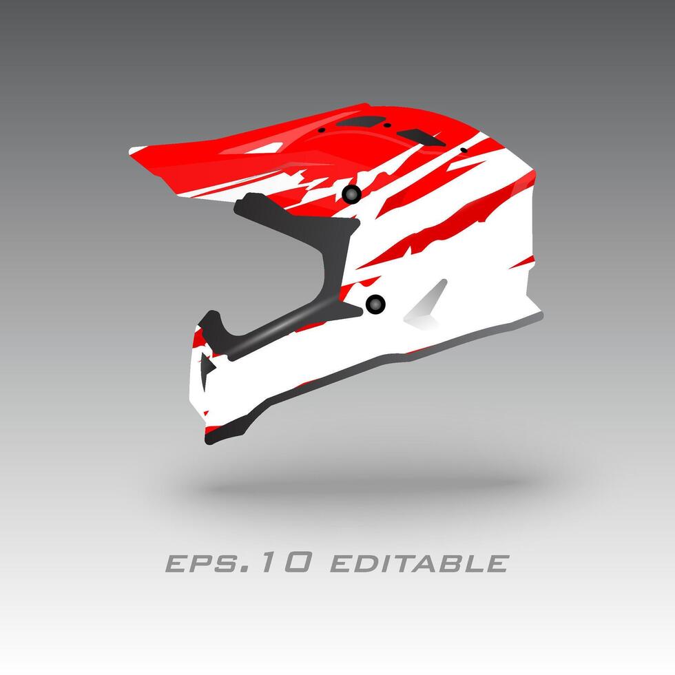 motocross bicicleta casco envolver diseño eps.10 vector