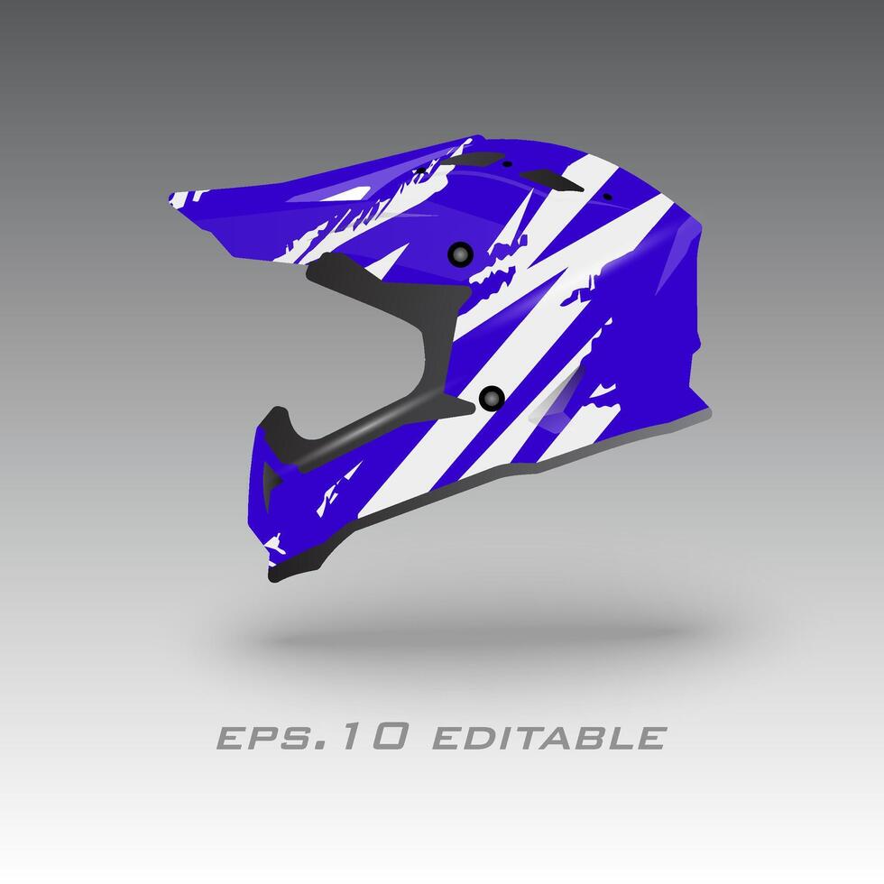 Motocross bike helmet wrap design eps.10 vector