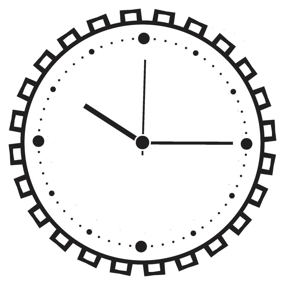 Clock in black free available vector