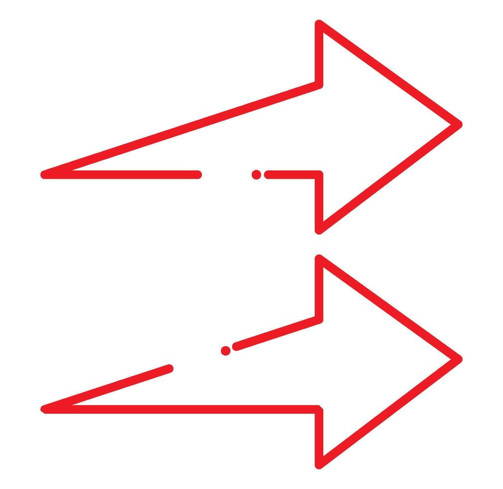 Creative direction symbol pair vector