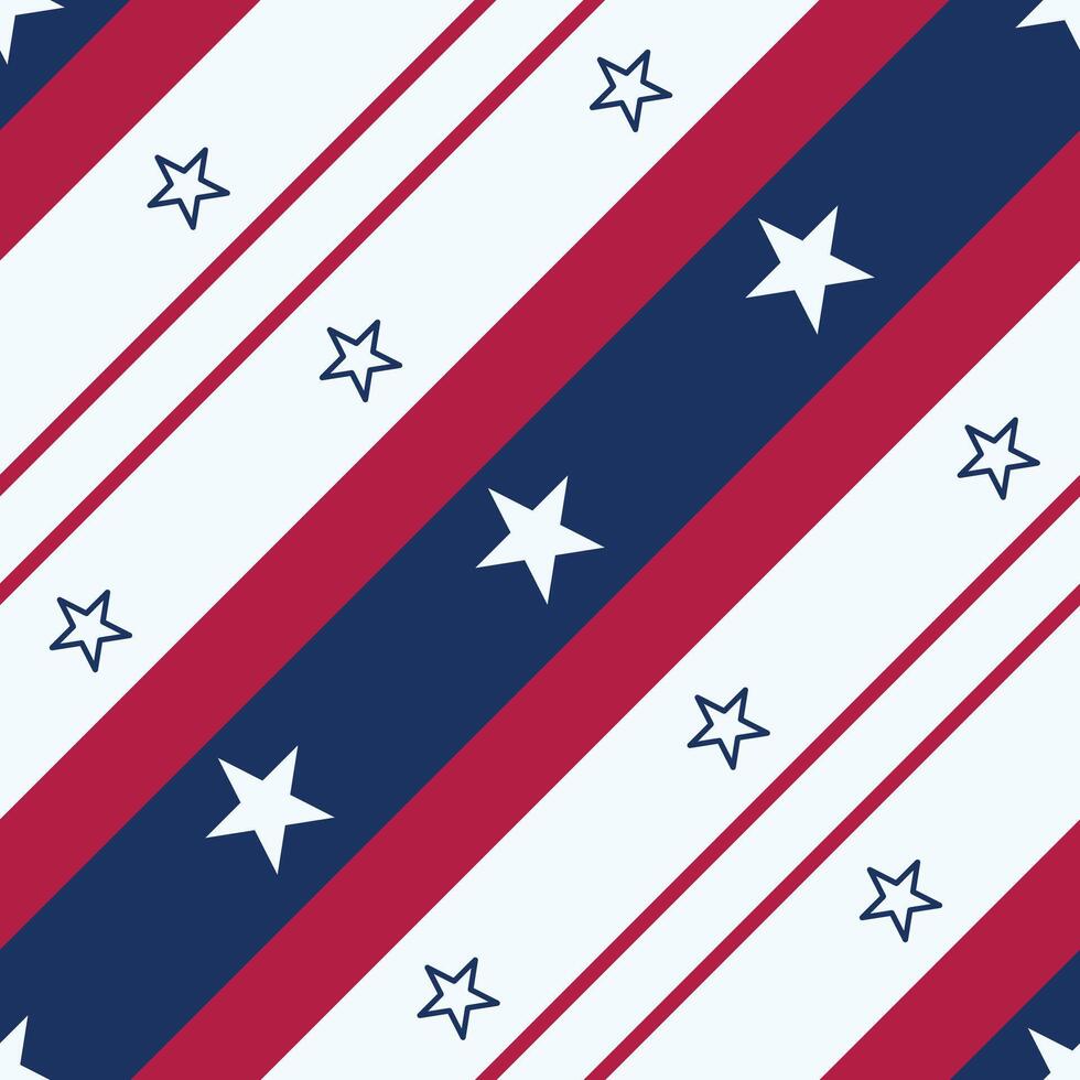 Seamless Tileable USA Theme Background Pattern vector