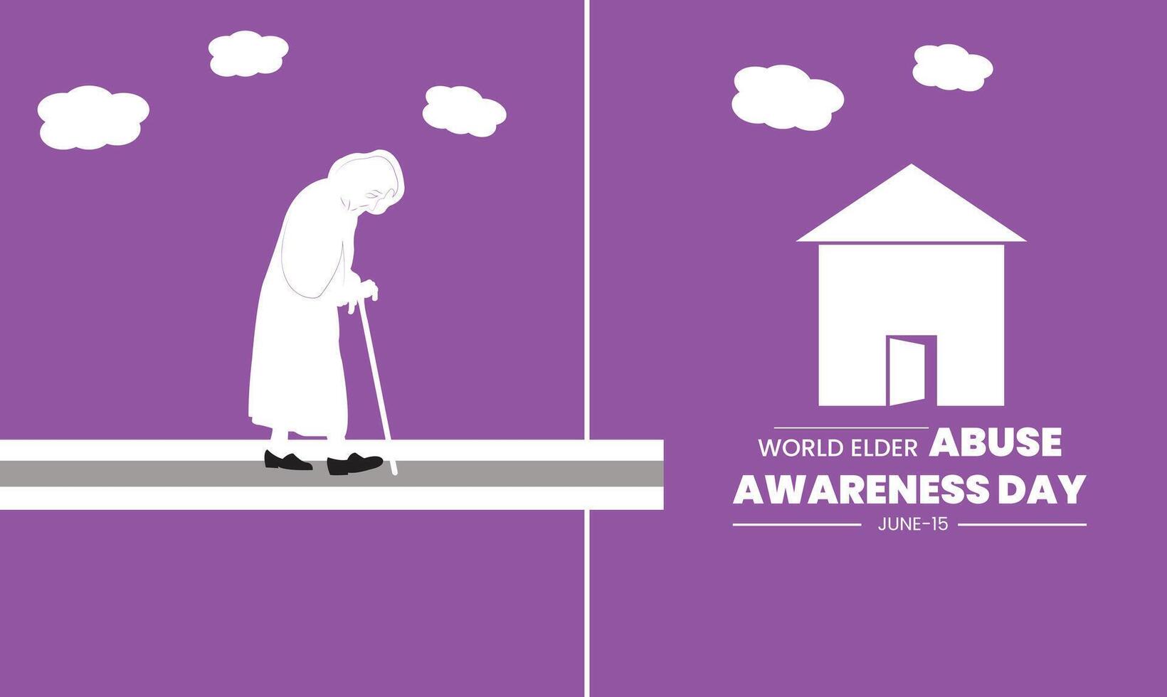 World Elder Abuse Awareness Day background or banner design template. vector